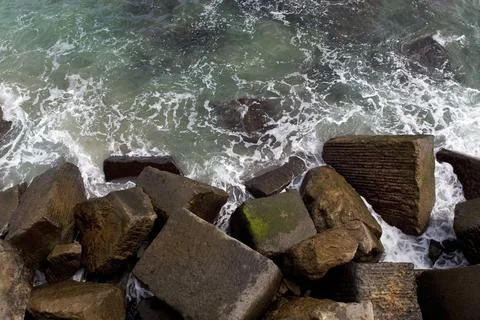 Rocks in the Atlantic Ocean Stock Photos