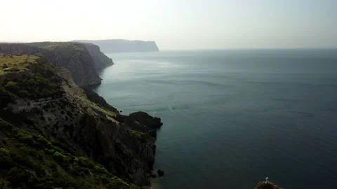 Rocks on the background of the sea Stock Footage 159827169