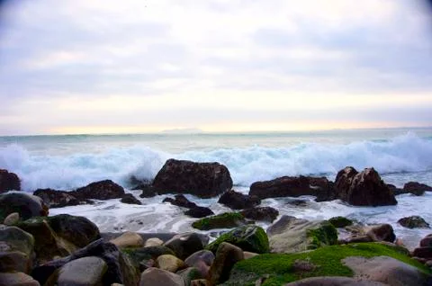 Rocks on the Beach 2 Stockfoto's