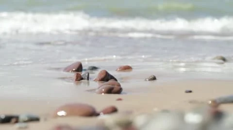 Rocks on the beach Stock Footage 11194873