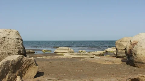 Rocks on the beach Stock Footage 113466509