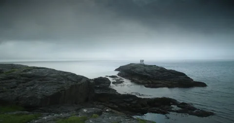 Rocks at the beach in Lofoten Stock Footage 255657133