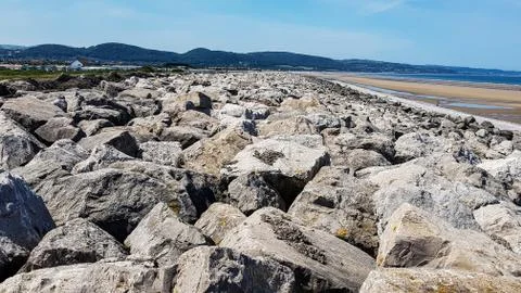 Rocks-on-beach Stock Photos