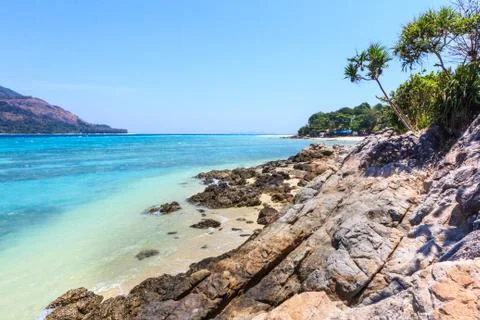 Rocks on the beach Foto stock