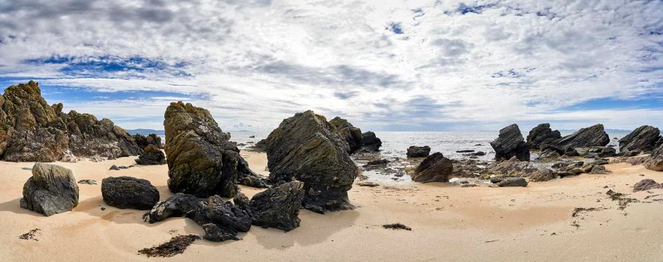 Rocks on Beach Stock Photos