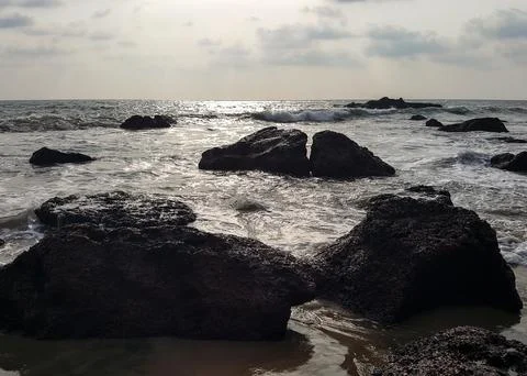 Rocks on the beach Stock Photos