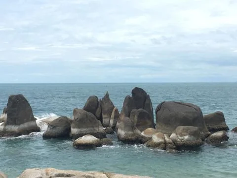Rocks on the beach at Samui Stock Photos