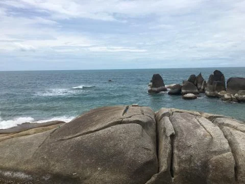 Rocks on the beach at Samui Stock Photos