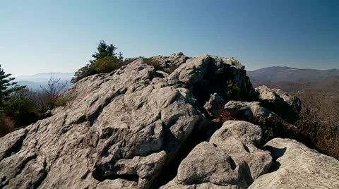 On the Rocks-Blue Ridge Mountains Video stock 12574761