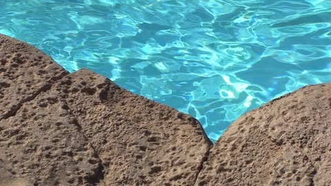 Rocks Blue Water Close Stock Footage 98680037