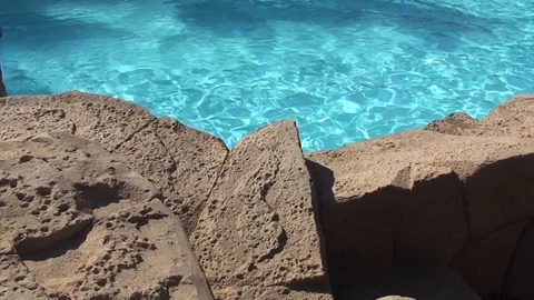 Rocks Blue Water Stock Footage 98680044