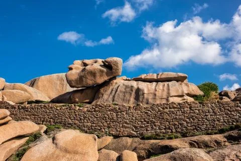 Rocks in the brittany Stock Photos