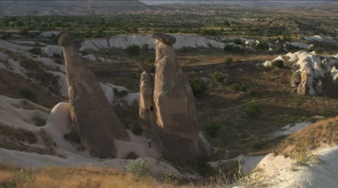Rocks in Cappadocia, Turkey. Stock Footage 48361806