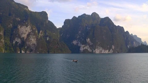 Rocks in Cheow Lan Lake Stock Footage 102405067