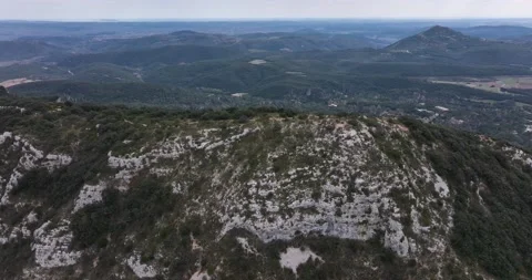 The rocks at The Cirque de Moureze close to the Lac du Salagou Stock Footage 201517691