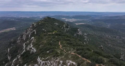 The rocks at The Cirque de Moureze close to the Lac du Salagou Stock Footage 201517826