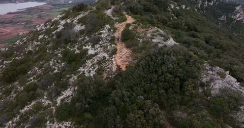The rocks at The Cirque de Moureze close to the Lac du Salagou Stock Footage 201517850