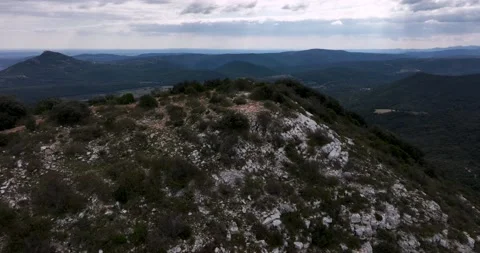 The rocks at The Cirque de Moureze close to the Lac du Salagou Stock Footage 201518761