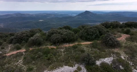 The rocks at The Cirque de Moureze close to the Lac du Salagou Stock Footage 201518937