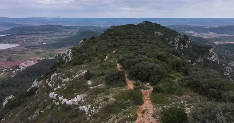 The rocks at The Cirque de Moureze close to the Lac du Salagou Stock Footage 201519117