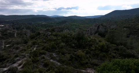 The rocks at The Cirque de Moureze close to the Lac du Salagou Stock Footage 201519220