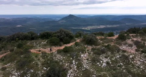 The rocks at The Cirque de Moureze close to the Lac du Salagou Stock Footage 201519277