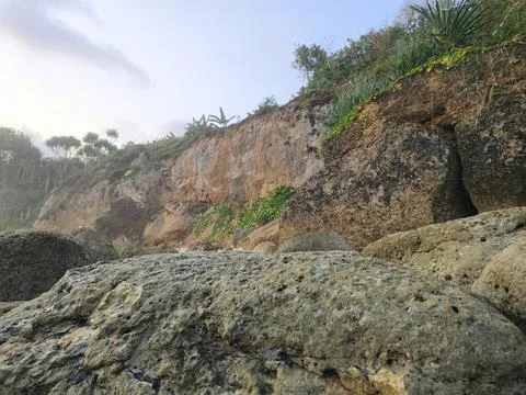 Rocks on the cliff Stock Photos