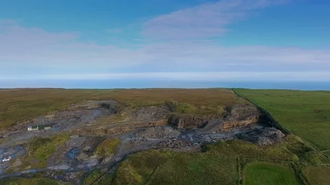 The rocks from the Cliffs of Moher in West Ireland Stock Footage 70142899