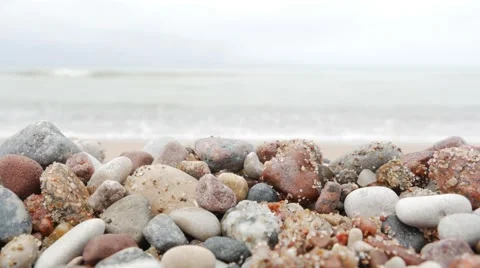 Rocks closeup seashore 4K Stock Footage 64027800