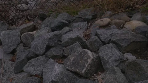 Rocks on a cloudy rainy day Video stock 312627499