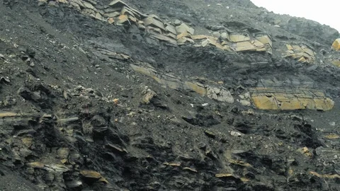 Rocks in a coal quarry Stock Footage 145289206