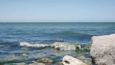 Rocks on the coast Stock Footage 112889602