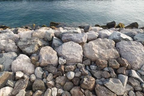 Rocks on the coast of UAE Stock Photos