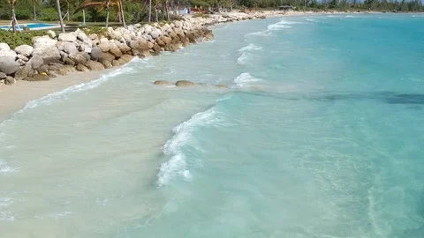 Rocks Coastal Wave Bahamas  Stock Footage 101589178