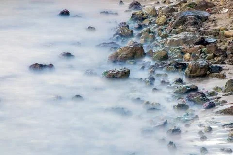 Rocks on the coastline Stock Photos