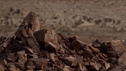 Rocks destroyed in the middle of the desert 스톡 동영상 152311795