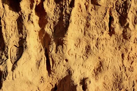 Rocks with drawings Stock Photos