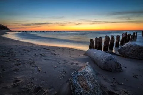Rocks during sunset Foto stock