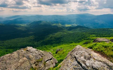 Rocks on the edge of a  mountain Foto stock