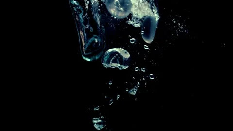 Rocks Fall and Splash in Slow Motion Stock Footage 300892409