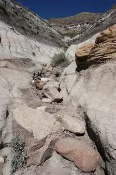 Rocks falling down a gorge. Foto stock