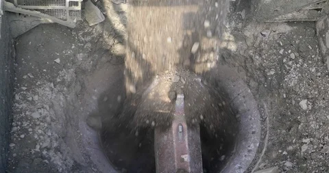 Rocks falling at jwaneng diamond mine into the crusher Stock Footage 111928502