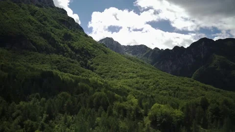 Rocks forest bird's eye view ambruzzo italy Stock Footage 213033233