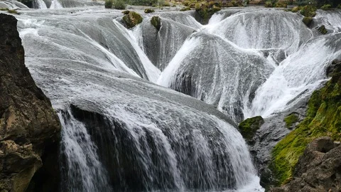 Rocks in forest stream Stock Footage 127411564