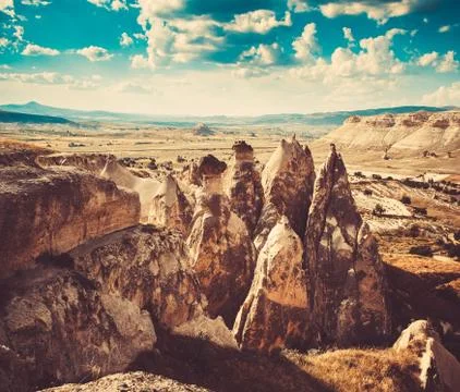 Rocks formations in Turkey Stock Photos