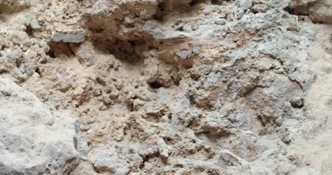 Rocks formed inside the cave.Underground cave with distinct rocky. Stock Footage 270576492