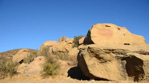 Rocks On Hill Stock Footage 31230299
