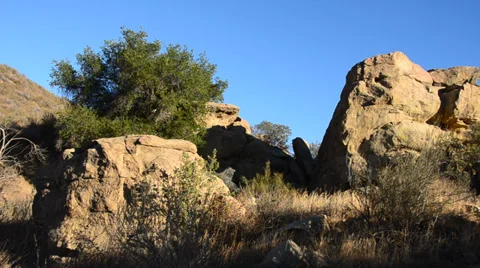 Rocks on Hill Stock Footage 31232333