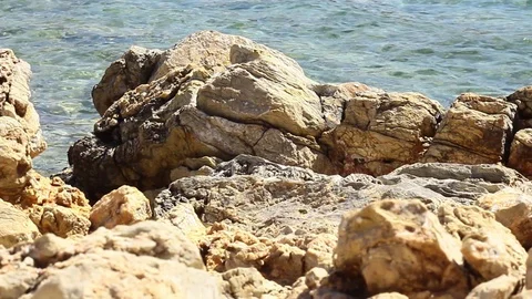 Rocks Infront of Sea Stock Footage 93782559