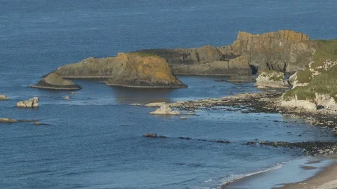 Rocks in the Irish Coast Stock Footage 101027710